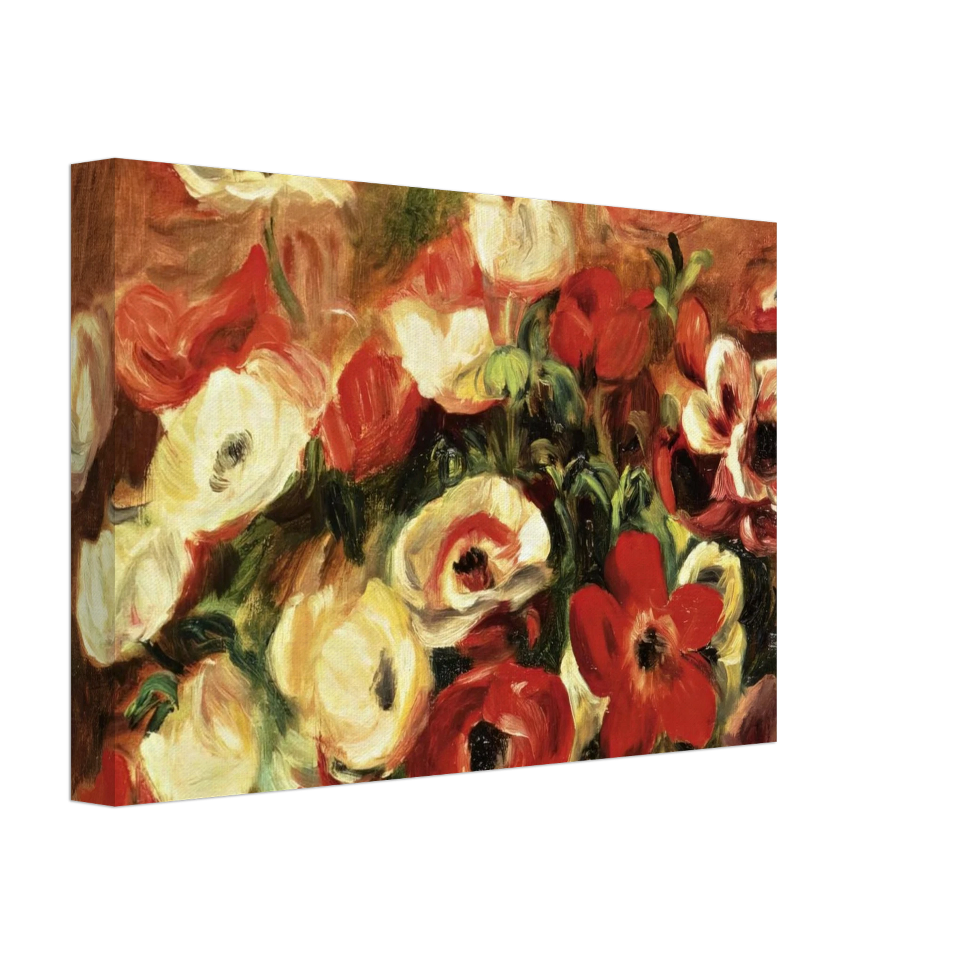 Pierre-Auguste Renoir - Spray of Anemones Canvas - 40x60 cm / 16x24 inches-canvas