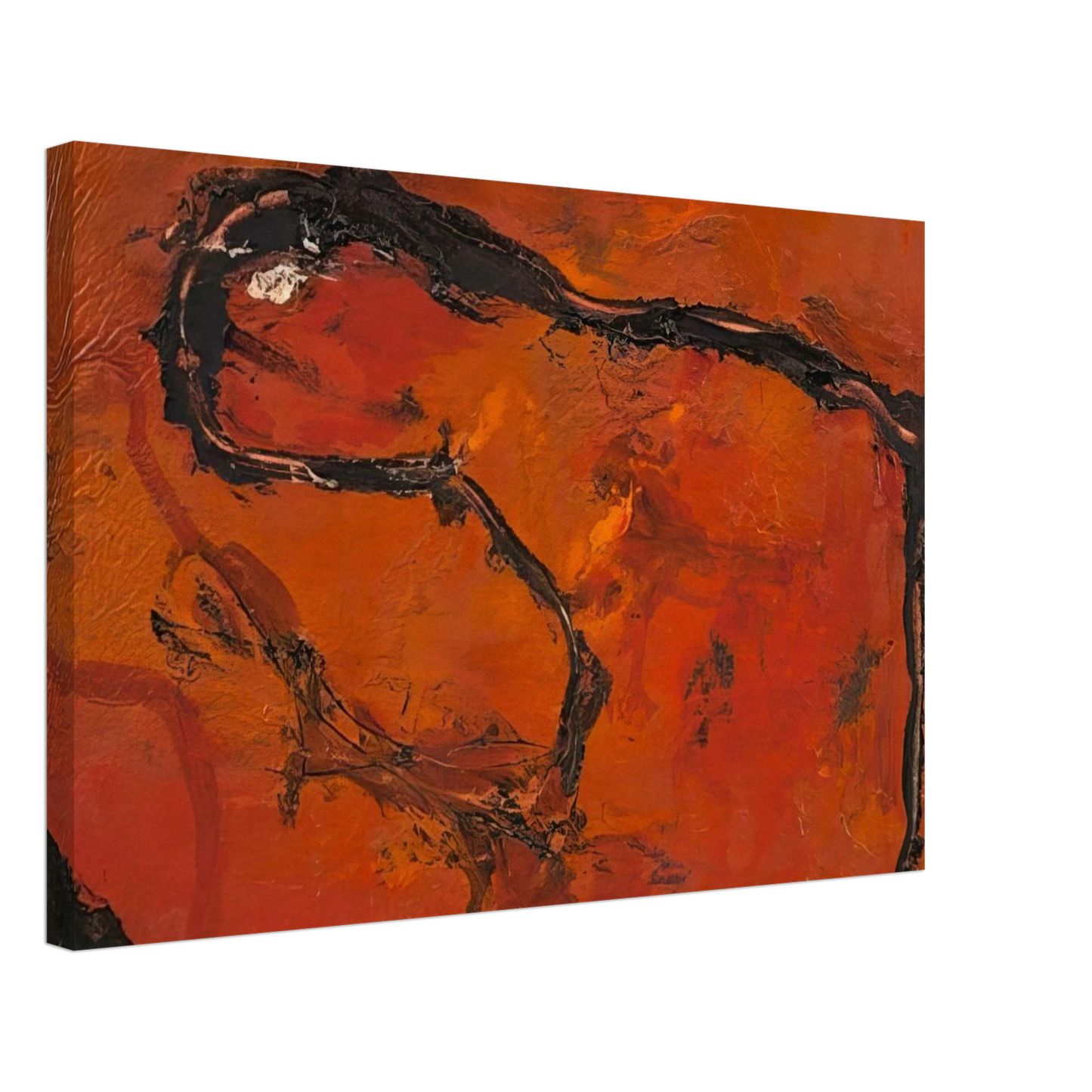 Emil Schumacher - Pega - 1964 Canvas - 70x100 cm / 28x40 inches-canvas