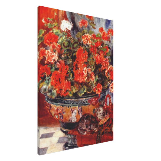 Pierre-Auguste Renoir - Geraniums and Cats Canvas - 20x30 cm / 8x12 inches-canvas