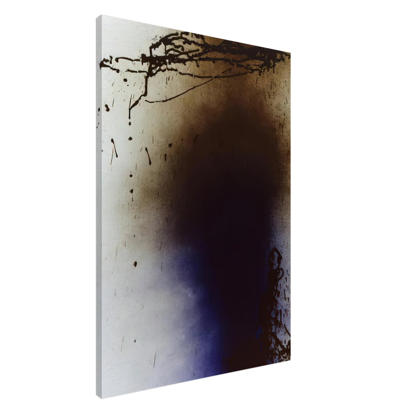 Hans Hartung - Untitled T1989-U11 - 1989 Canvas - 20x30 cm / 8x12 inches-canvas