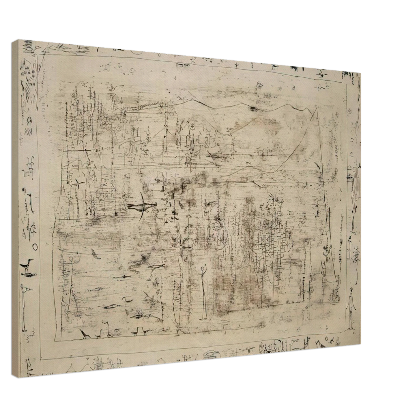 Zao Wou-Ki - FLORA AND FAUNA 1951 Canvas - 20x30 cm / 8x12 inches-canvas