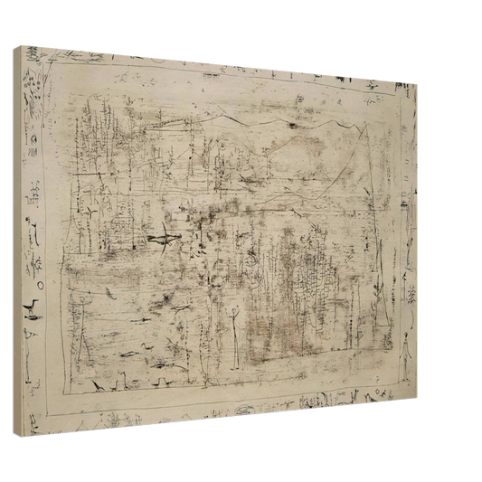 Zao Wou-Ki - FLORA AND FAUNA 1951 Canvas - 20x30 cm / 8x12 inches-canvas