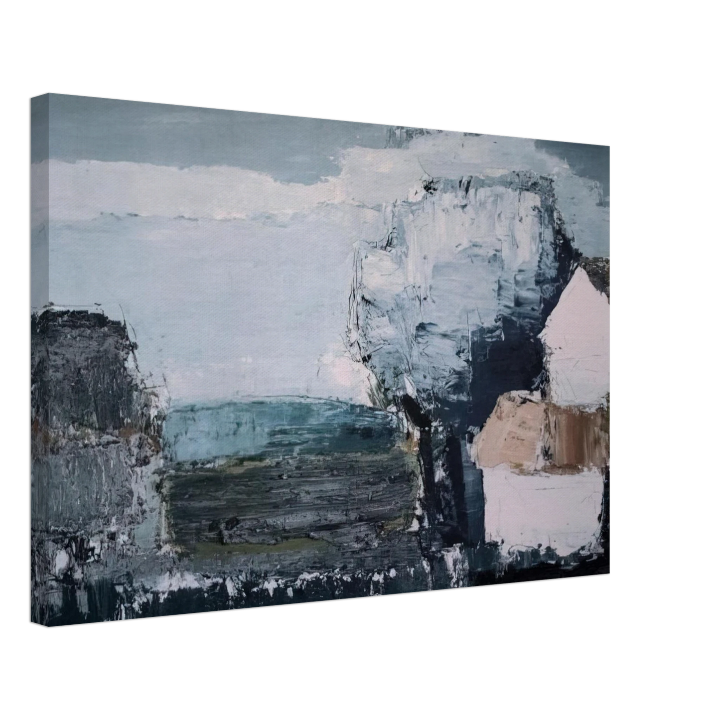 Nicolas de Stael - Paysage mediterraneen - 1953 Canvas - 70x100 cm / 28x40 inches-canvas