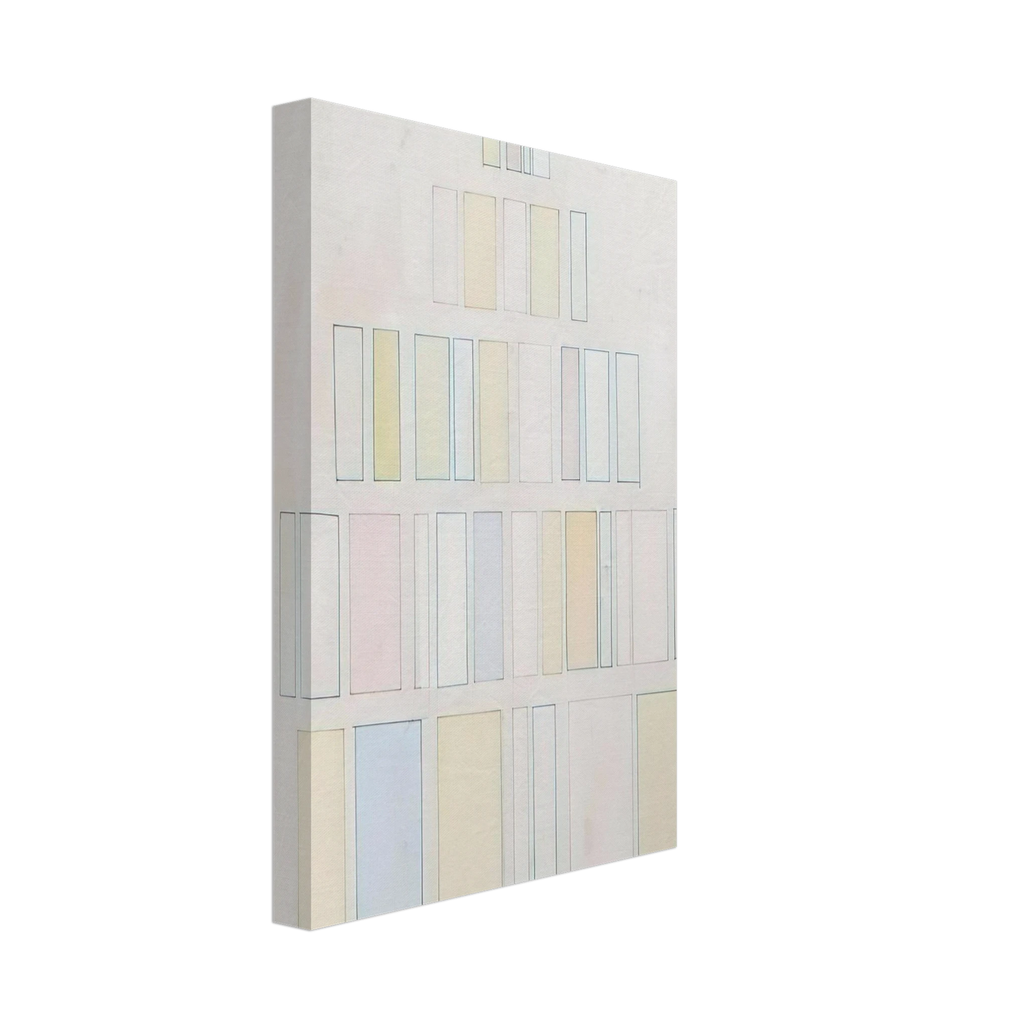 Robert Goodnough - Red and Green with Pale Colors - 1966 Canvas - 40x60 cm / 16x24 inches-canvas