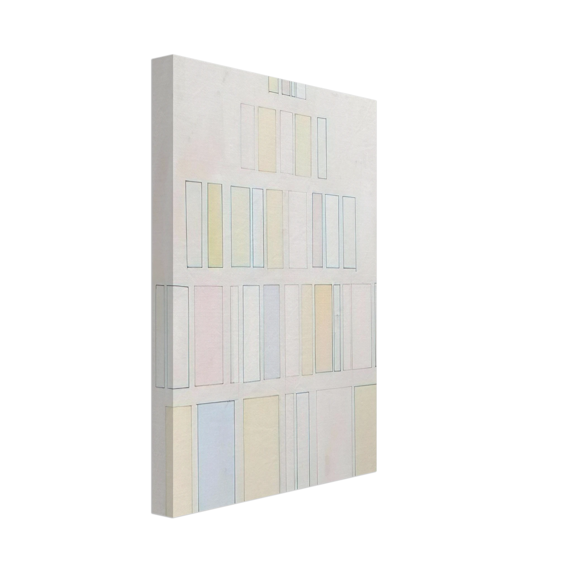 Robert Goodnough - Red and Green with Pale Colors - 1966 Canvas - 40x60 cm / 16x24 inches-canvas