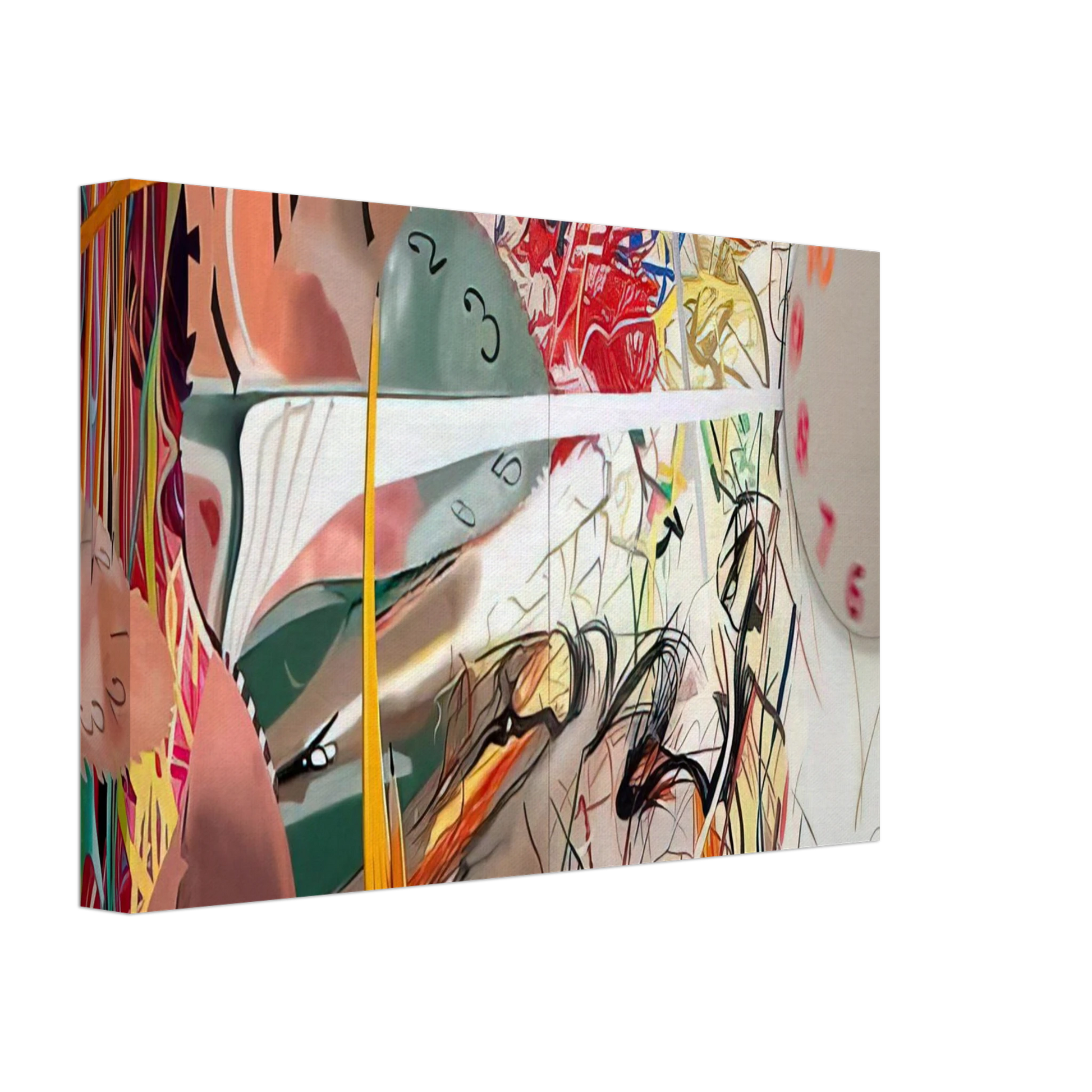 James Rosenquist - Time Stops the Face Continues Canvas - 40x60 cm / 16x24 inches-canvas