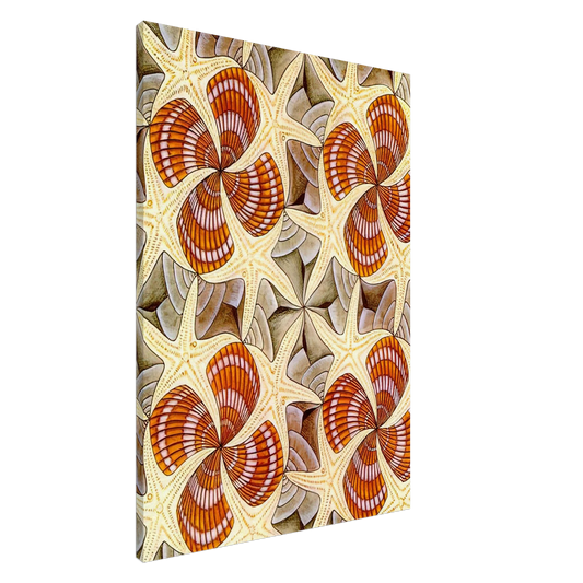 MC Escher - SHELLS AND STARFISH Canvas - 20x30 cm / 8x12 inches-canvas