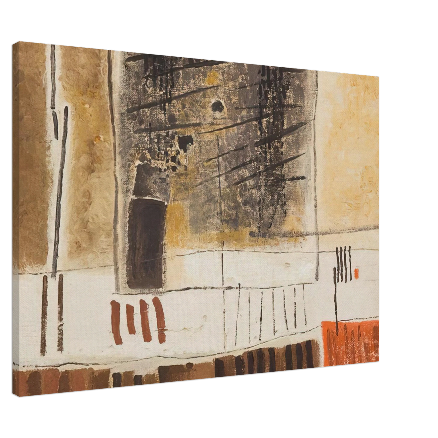 Bice Lazzari - Rhythm - 1956 Canvas - 20x30 cm / 8x12 inches-canvas