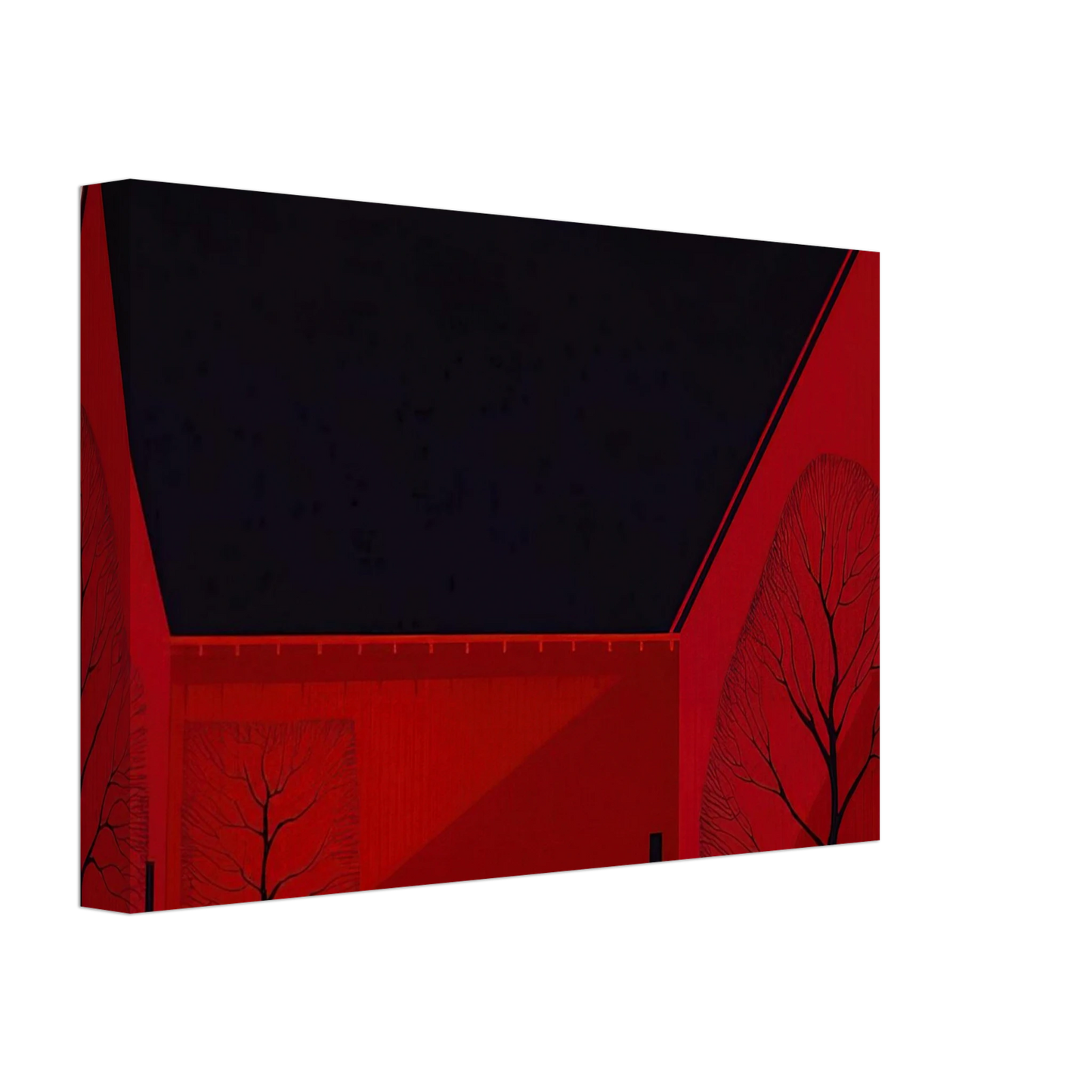 Eyvind Earle - Western Barns Canvas - 70x100 cm / 28x40 inches-canvas