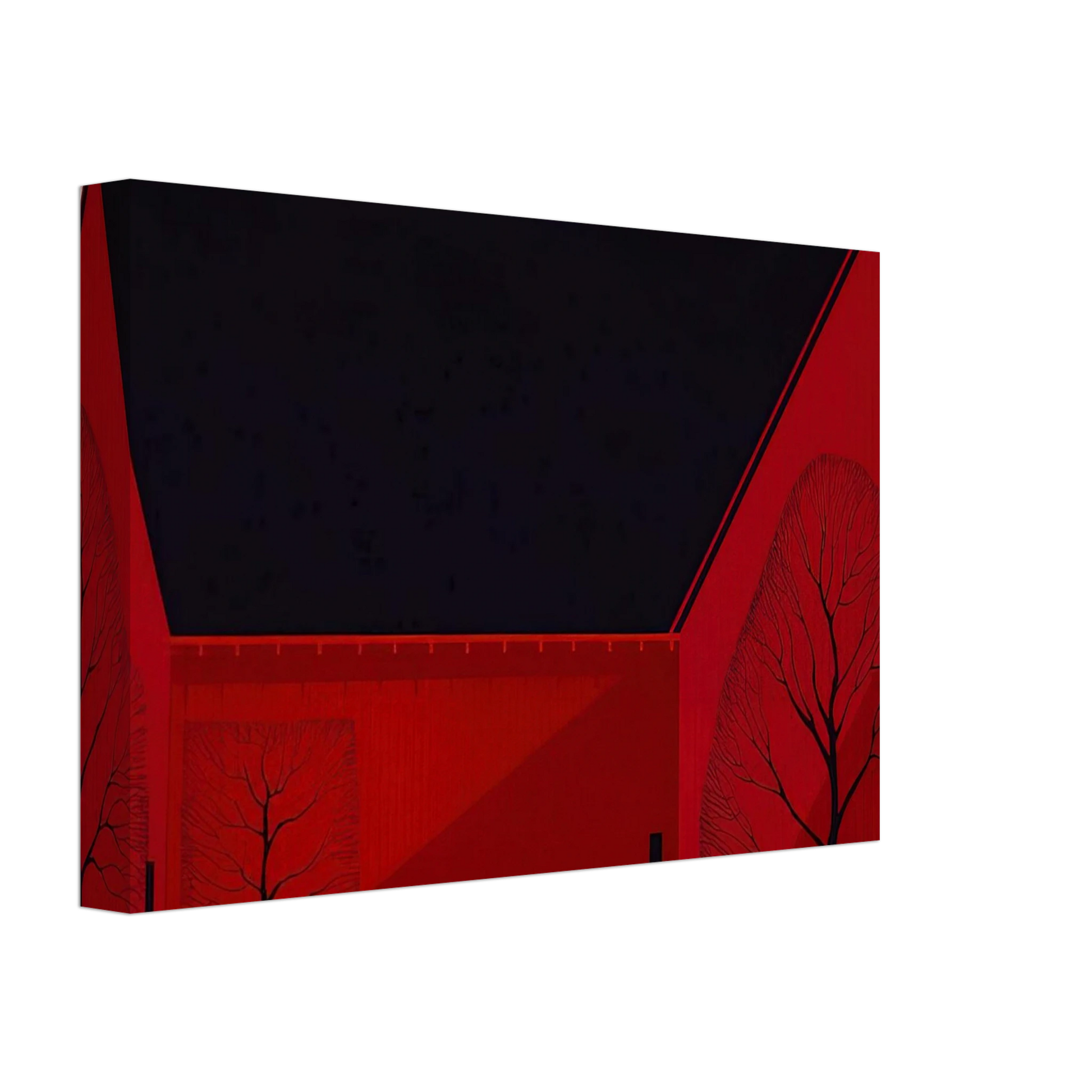 Eyvind Earle - Western Barns Canvas - 70x100 cm / 28x40 inches-canvas