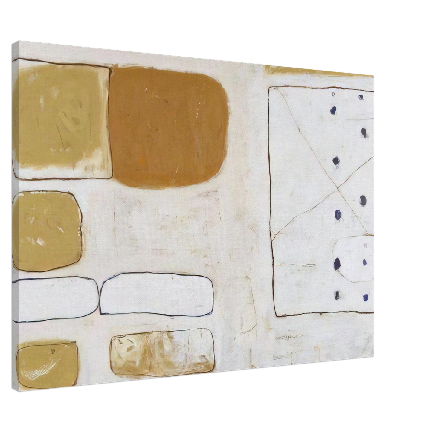 William Scott - White, Sand and Ochre - 1961 Canvas - 20x30 cm / 8x12 inches-canvas