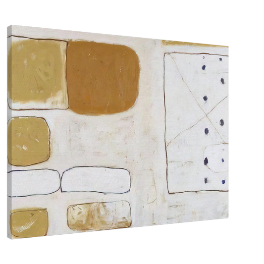 William Scott - White, Sand and Ochre - 1961 Canvas - 20x30 cm / 8x12 inches-canvas