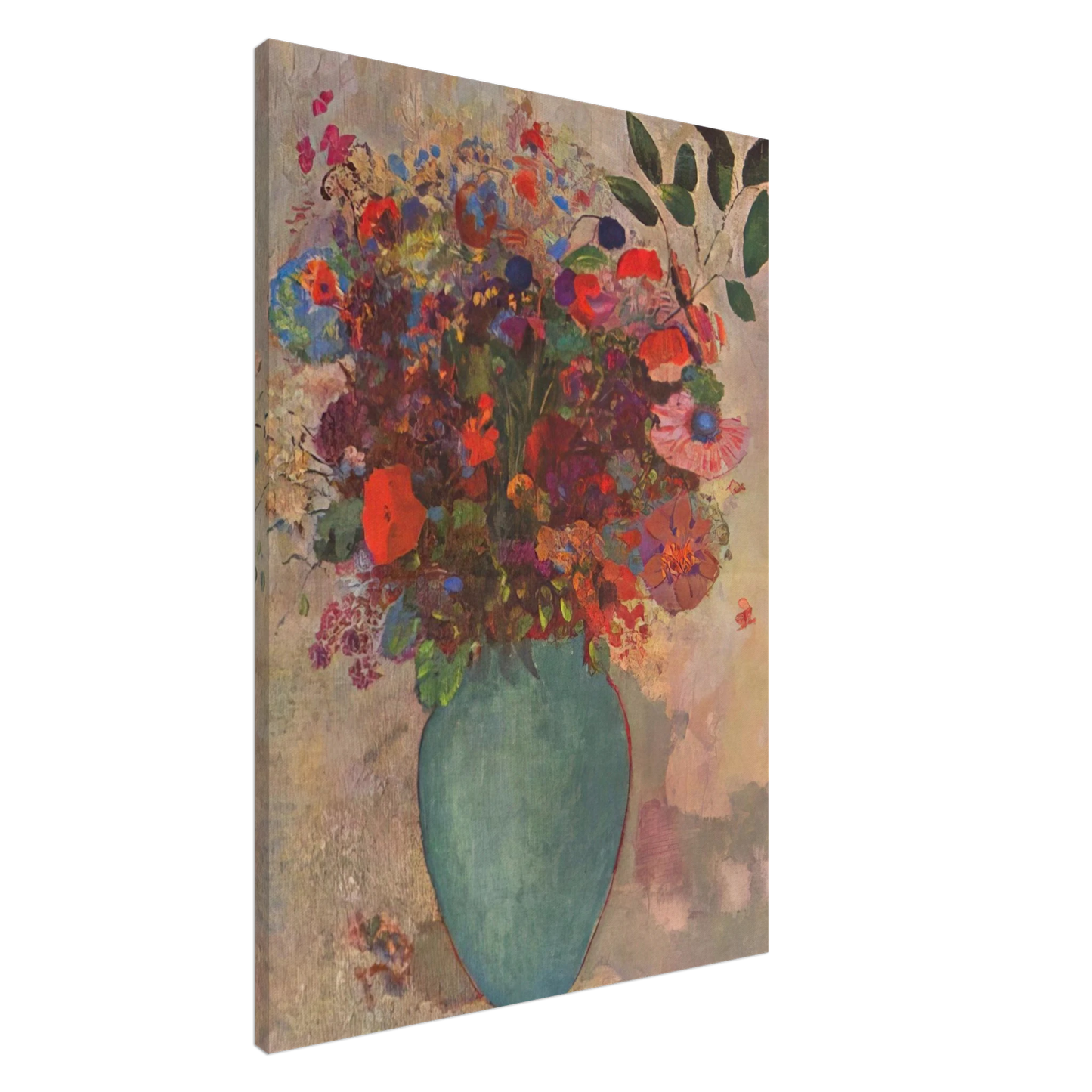 Odilon Redon - THE TURQUOISE VASE Canvas - 20x30 cm / 8x12 inches-canvas
