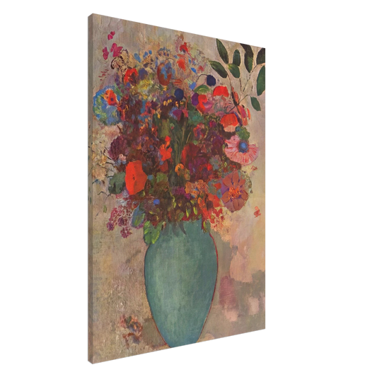 Odilon Redon - THE TURQUOISE VASE Canvas - 20x30 cm / 8x12 inches-canvas