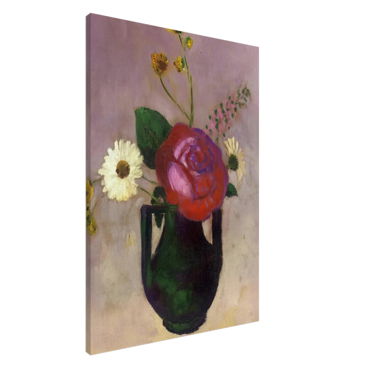 Odilon Redon - ROSE AND DAISY Canvas - 20x30 cm / 8x12 inches-canvas