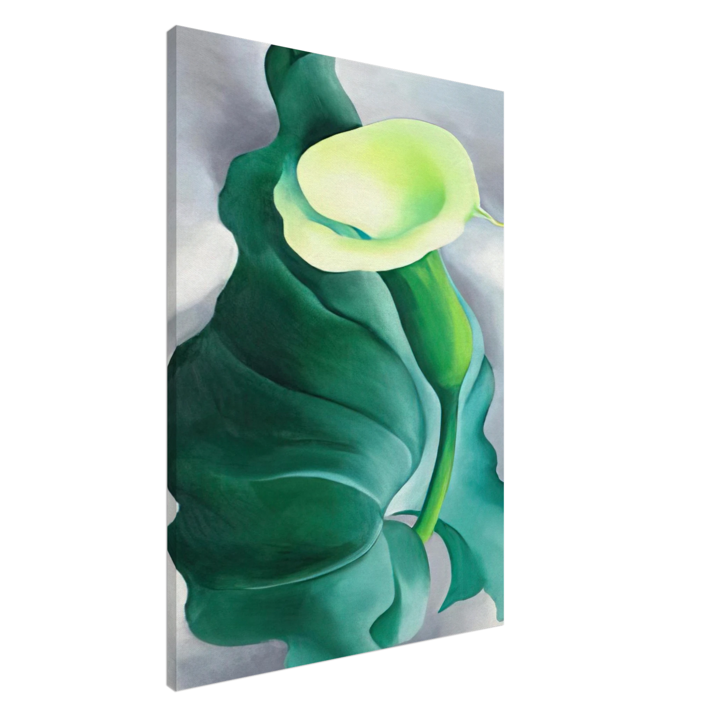 Georgia O'Keeffe - Calla Lily  Lily-Yellow No. 2  Canvas - 20x30 cm / 8x12 inches-canvas