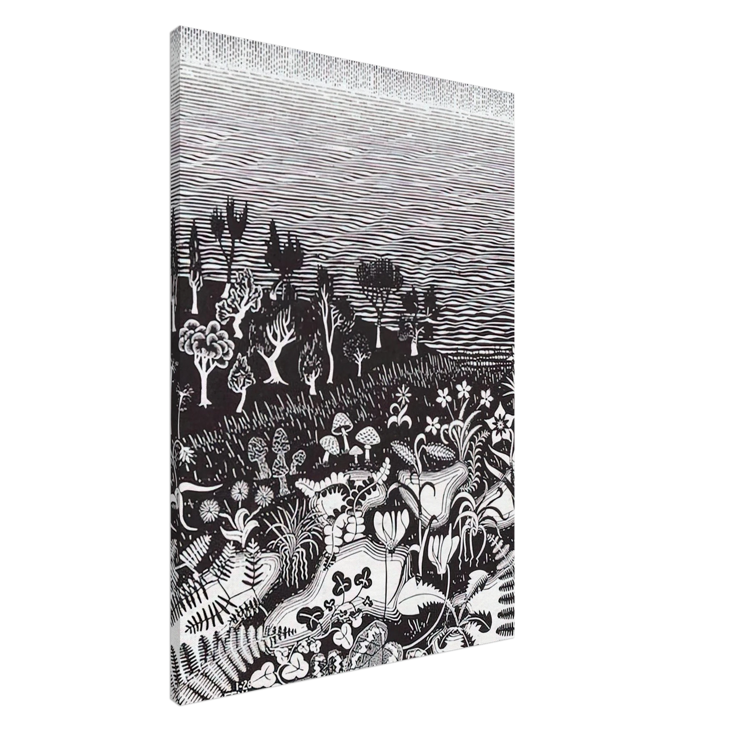 MC Escher - THE 3RD DAY OF THE CREATION Canvas - 20x30 cm / 8x12 inches-canvas
