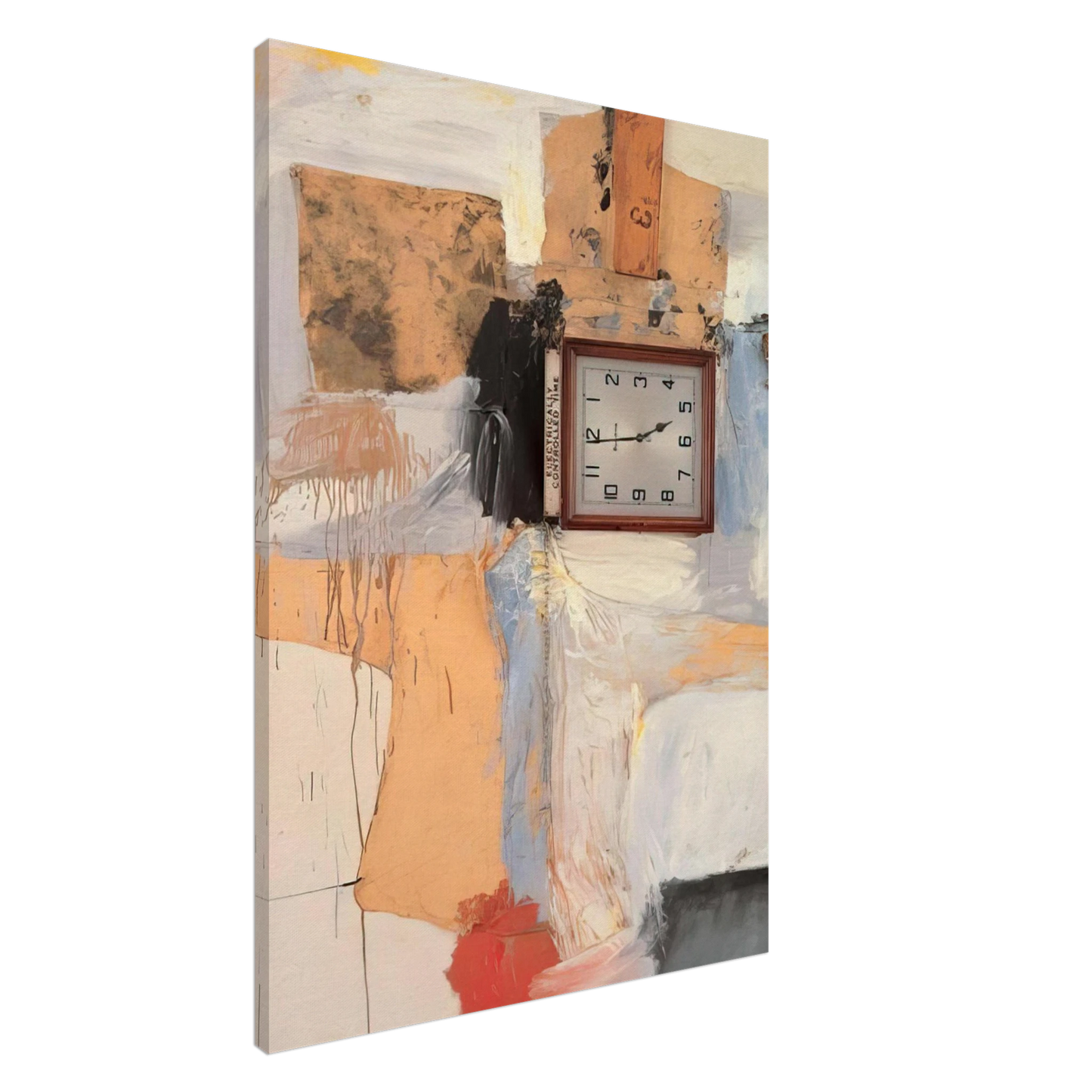 Robert Rauschenberg - THIRD TIME PAINTING 1961 Canvas - 20x30 cm / 8x12 inches-canvas