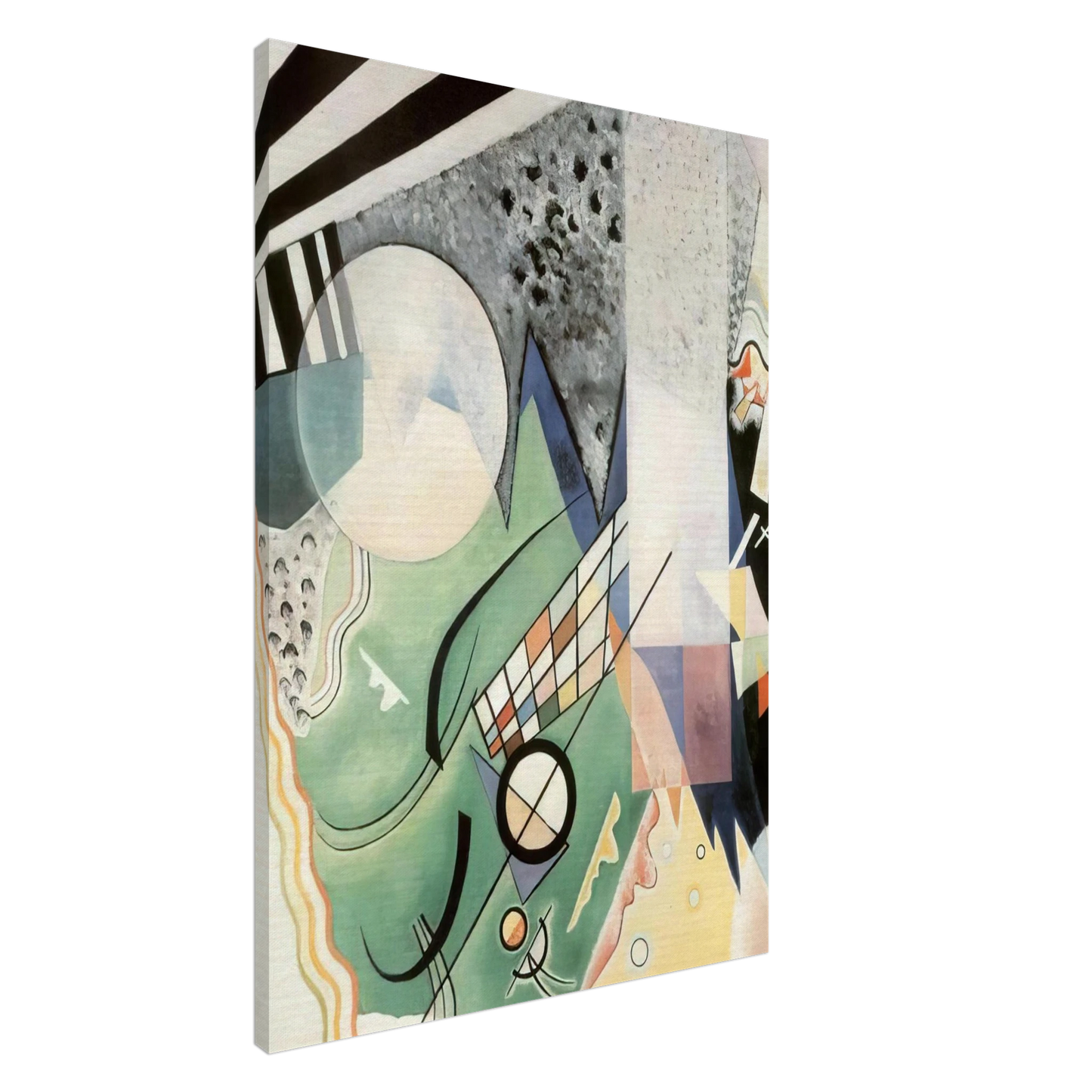 Wassily Kandinsky - GREEN COMPOSITION 1923 Canvas - 20x30 cm / 8x12 inches-canvas