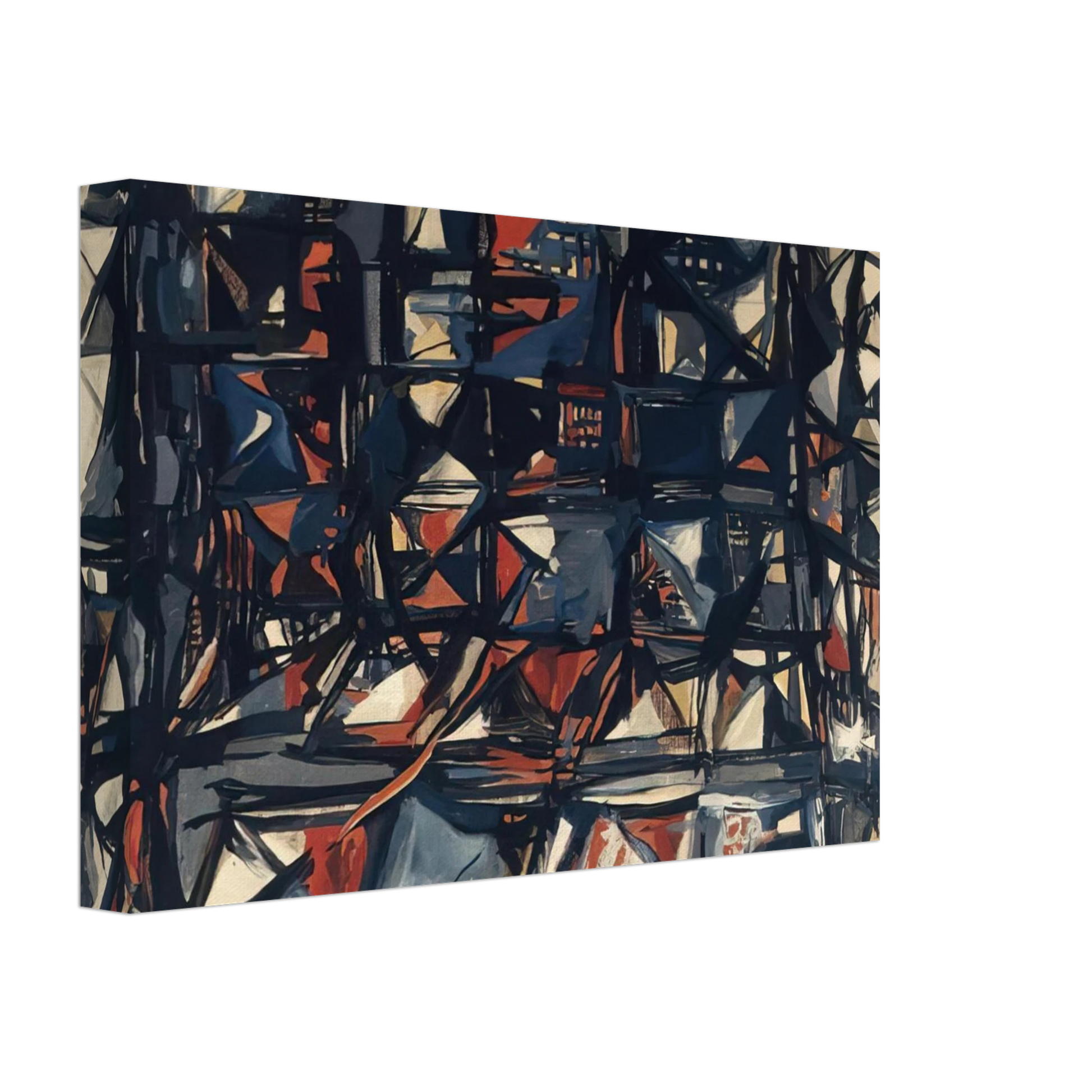 Maria Helena Vieira da Silva - Untitled - 1955 Canvas - 40x60 cm / 16x24 inches-canvas