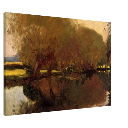 John Singer Sargent - A Backwater at Calcot Near Reading Canvas - 20x30 cm / 8x12 inches-canvas