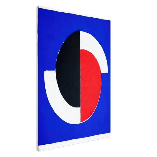 Sonia Delaunay - COMPOSITION RED BLUE BLACK WHITE Canvas - 20x30 cm / 8x12 inches-canvas