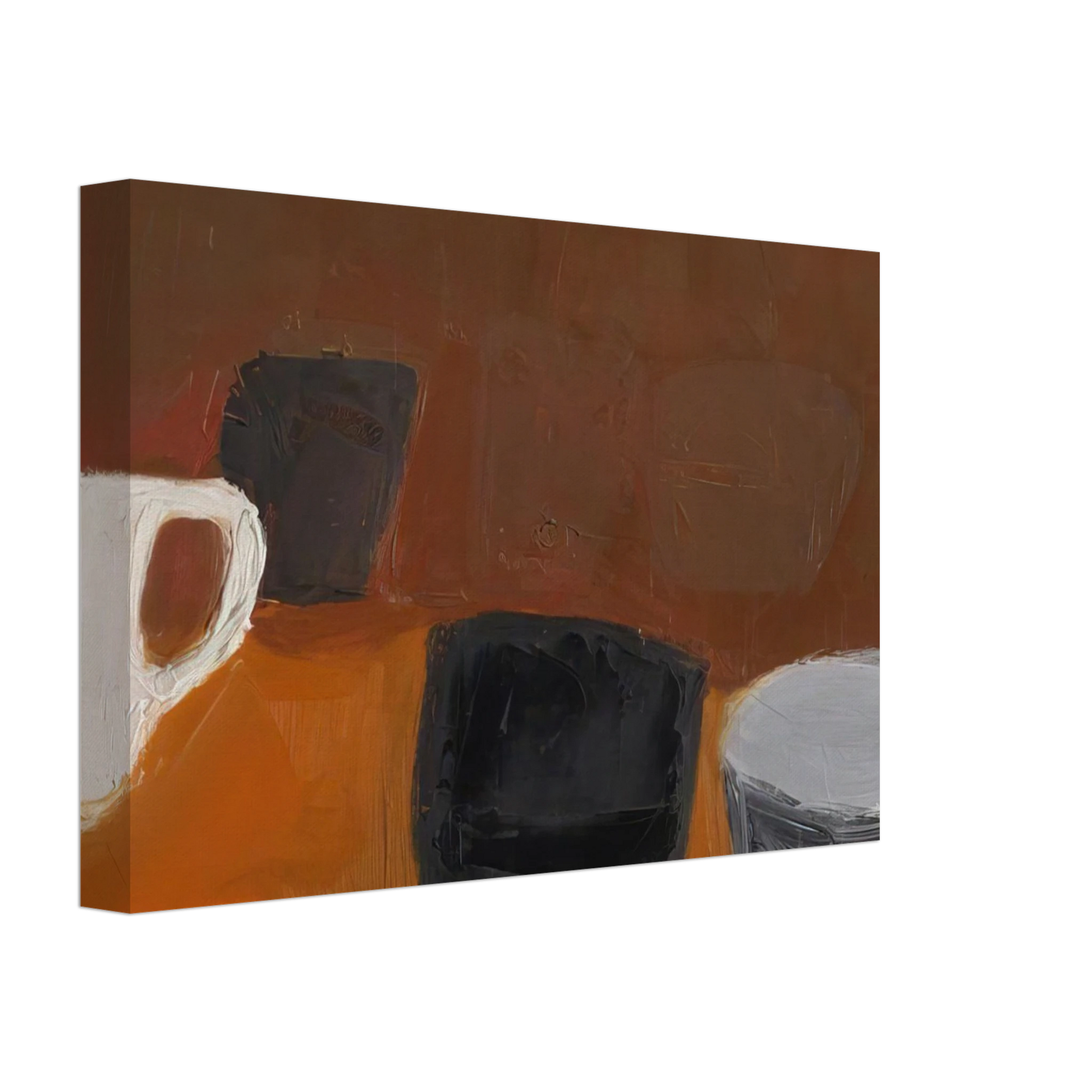 William Scott - Still Life with White Mug - 1957 Canvas - 70x100 cm / 28x40 inches-canvas