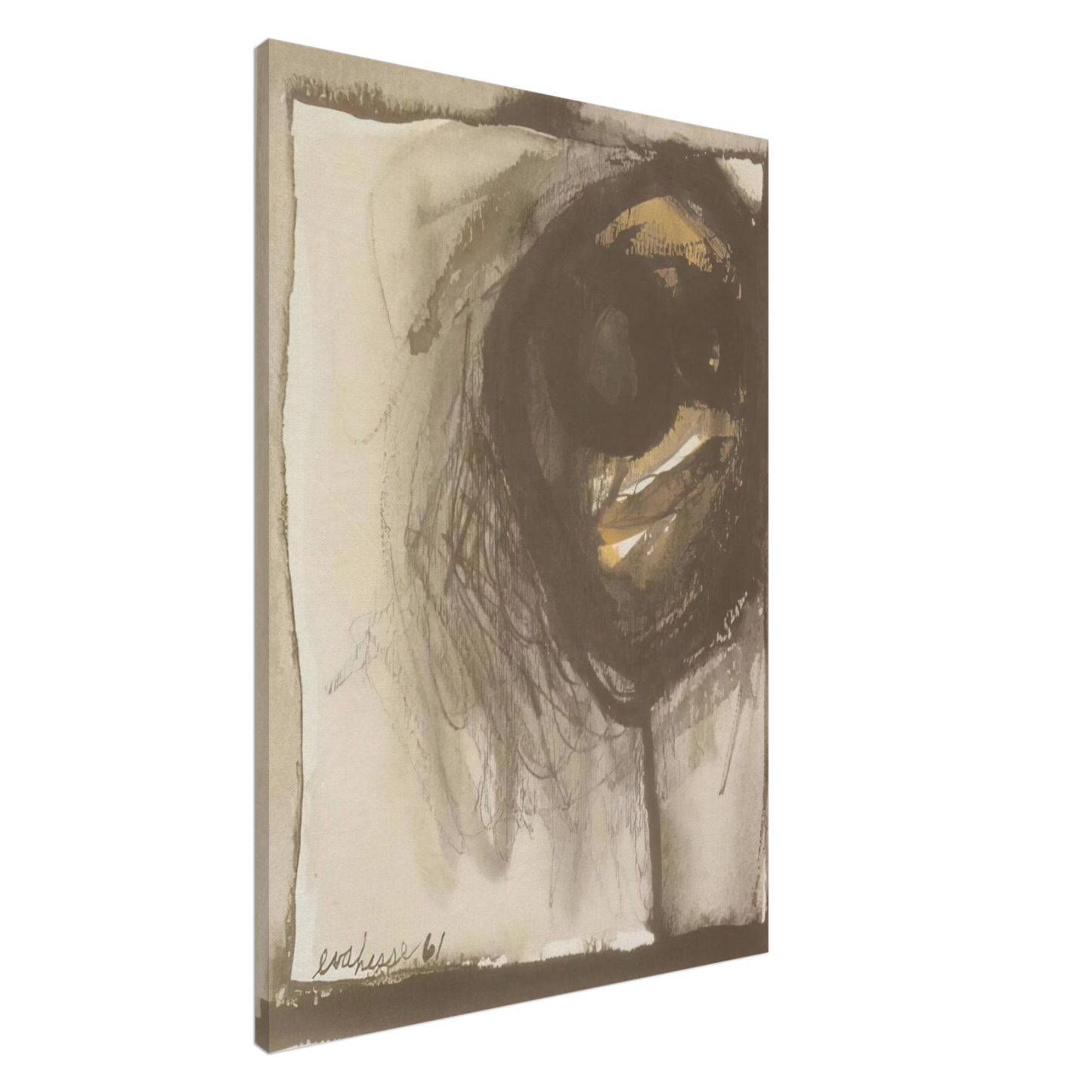 Eva Hesse - UNTITLED 1961 Canvas - 20x30 cm / 8x12 inches-canvas