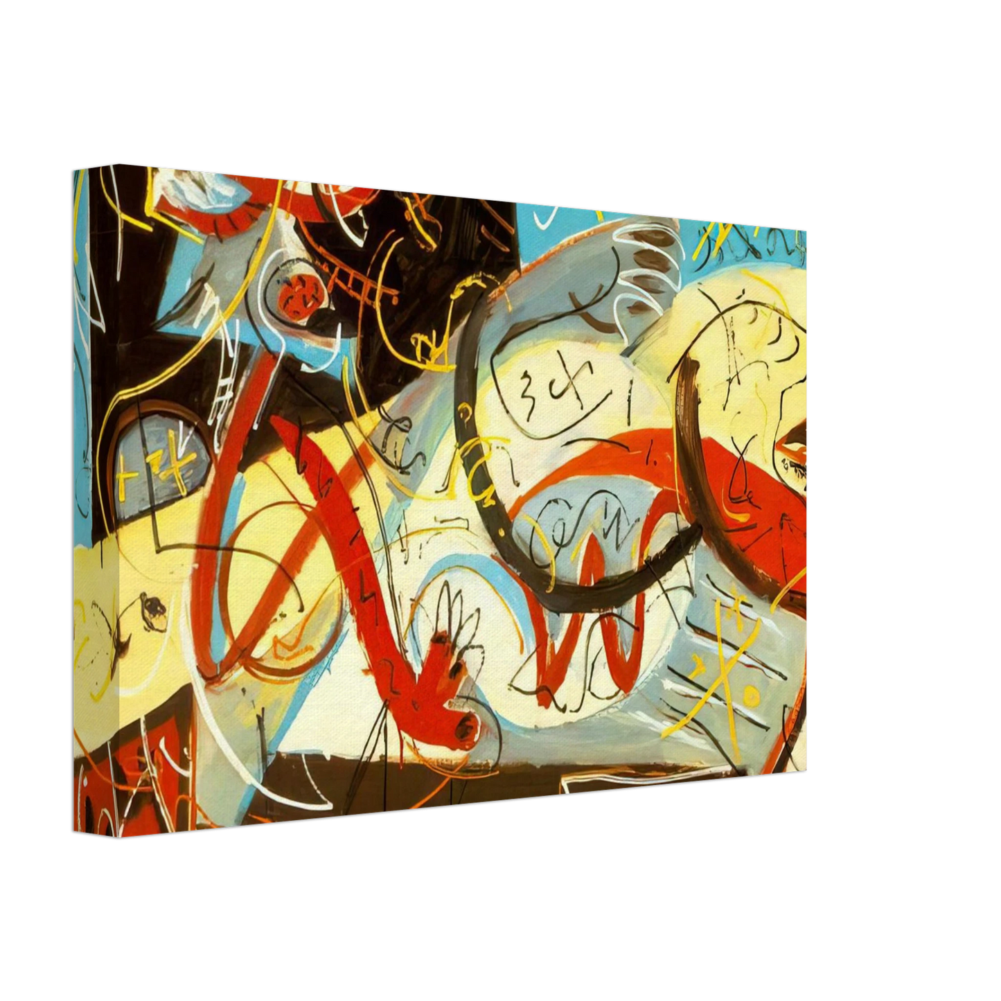 Jackson Pollock - STENOGRAPHIC FIGURE Canvas - 70x100 cm / 28x40 inches-canvas