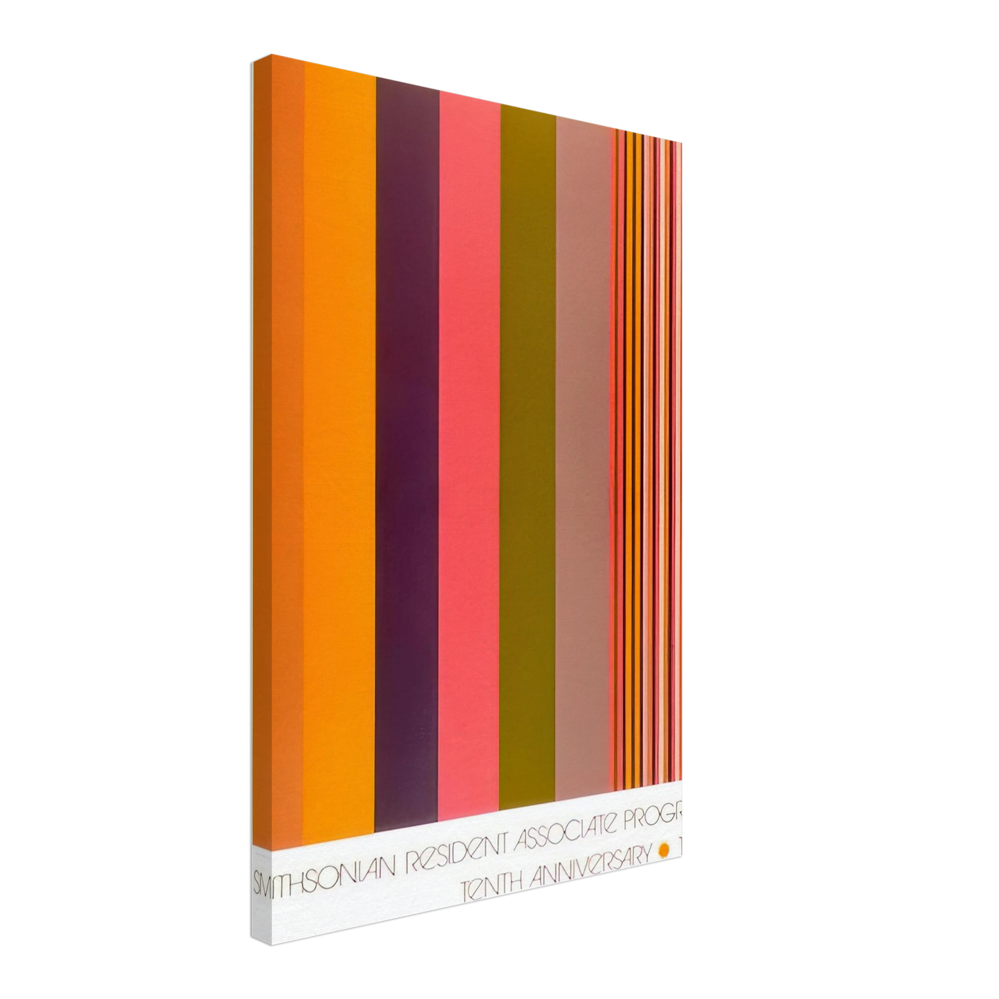 Gene Davis - Smithsonian Resident Associate Program Tenth Anniversary Poster - 1975 Canvas - 40x60 cm / 16x24 inches-canvas