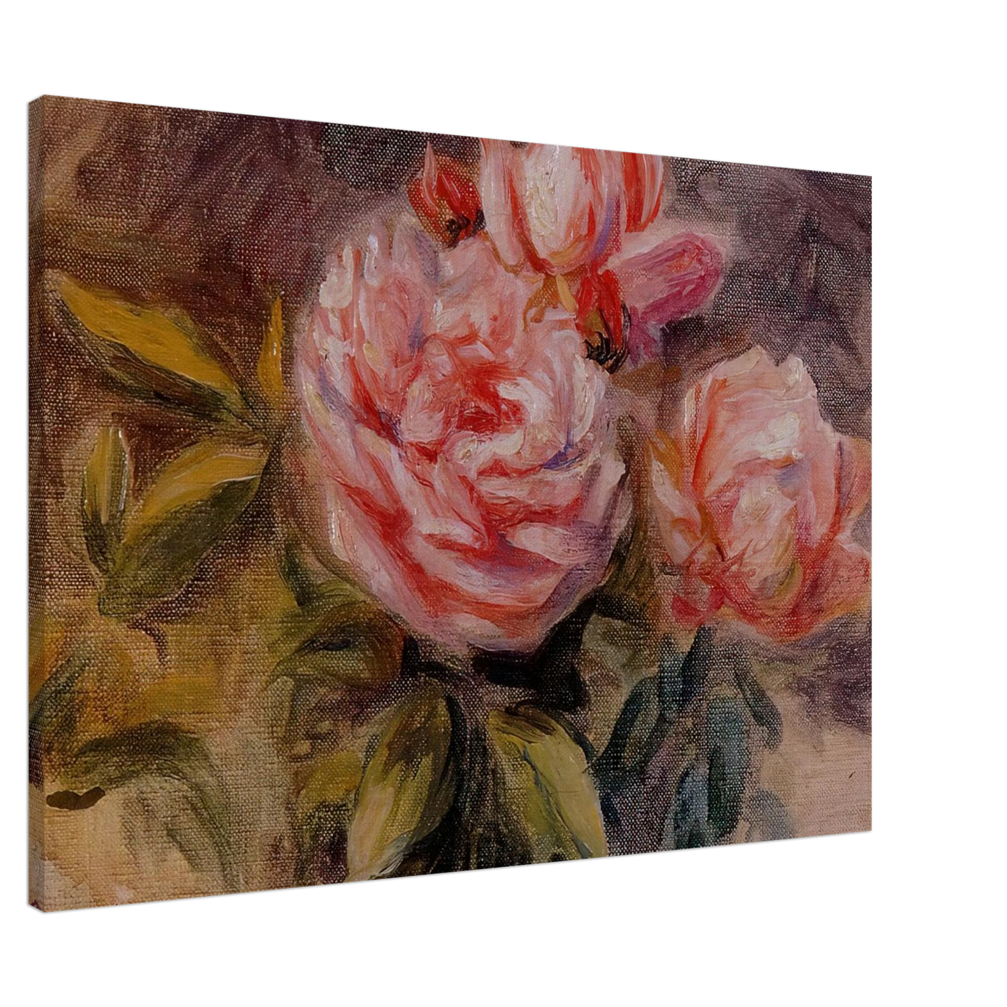 Pierre-Auguste Renoir - Roses Canvas - 20x30 cm / 8x12 inches-canvas