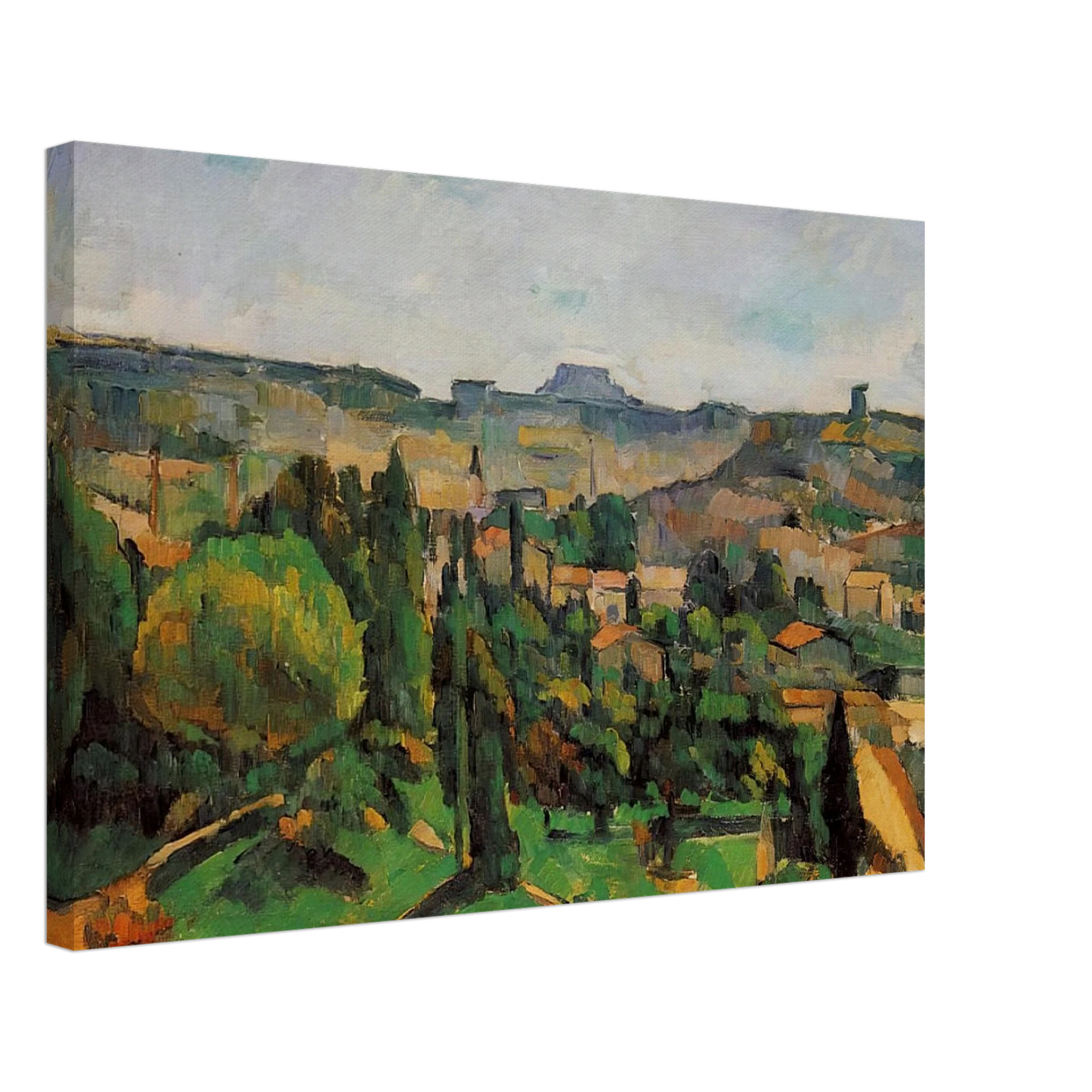 Paul Cezanne - Ile de France Landscape Canvas - 70x100 cm / 28x40 inches-canvas