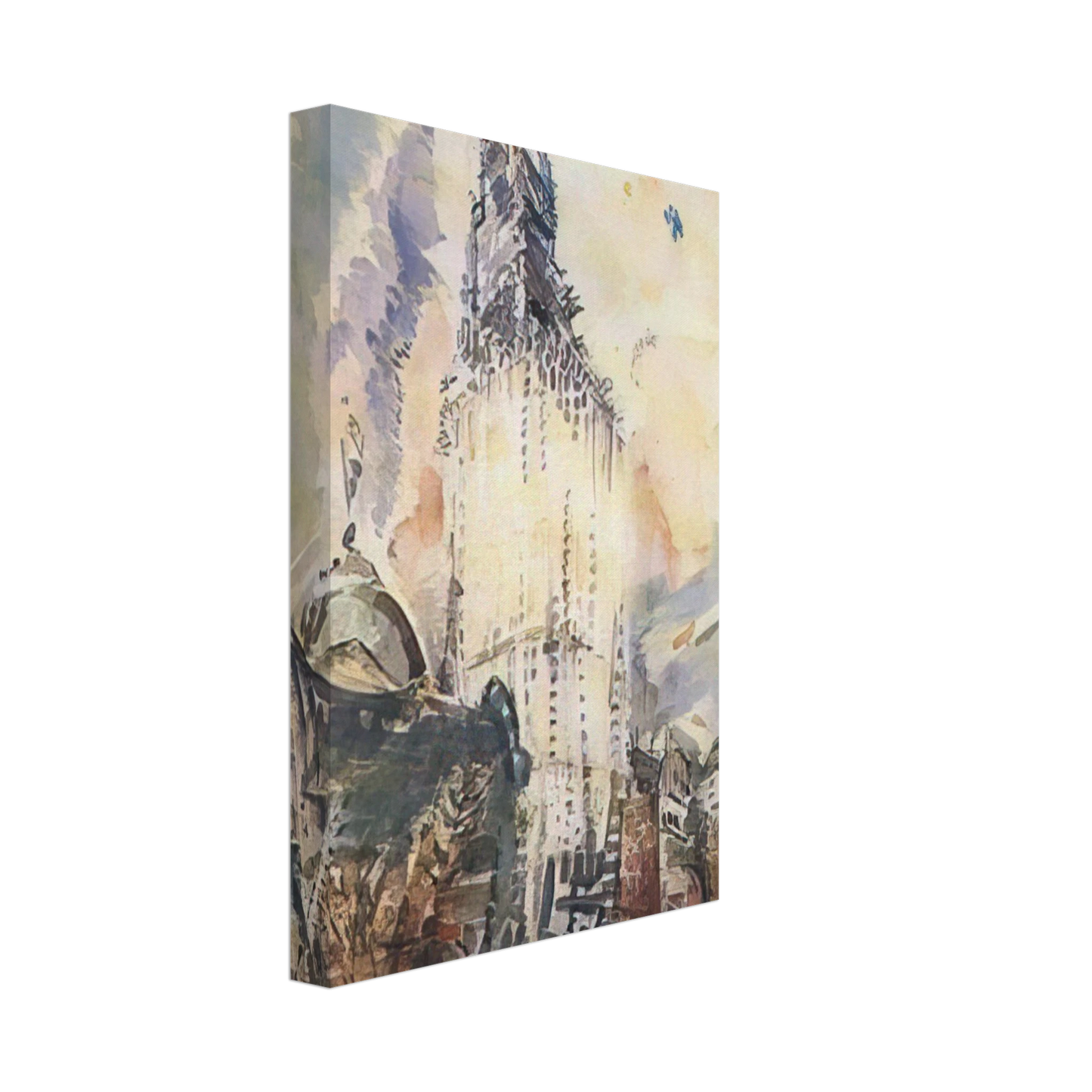 John Marin - Woolworth Building No. 28 - 1912 Canvas - 40x60 cm / 16x24 inches-canvas