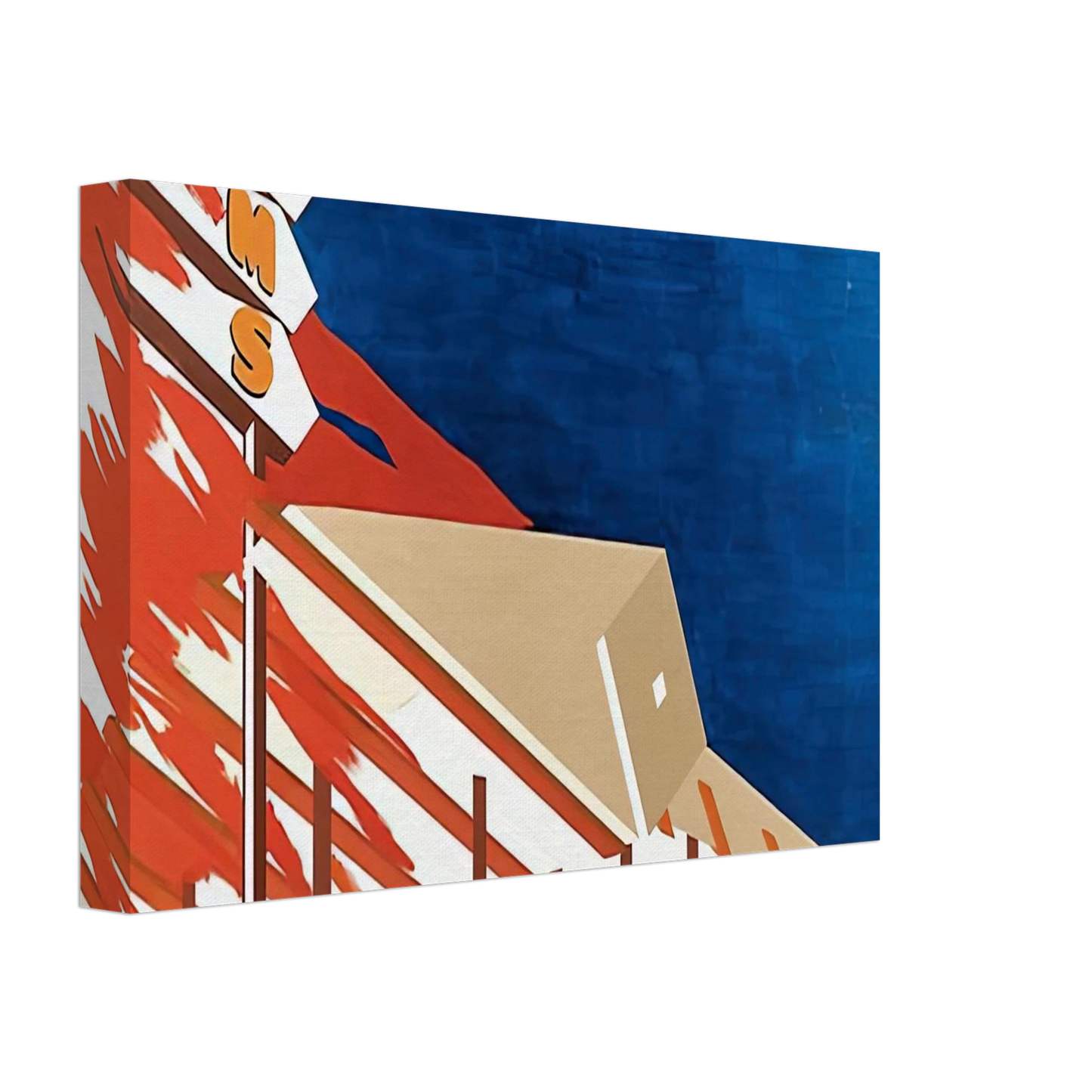 Edward Ruscha - NORMS LA CIENAGA ON FIRE 1964 Canvas - 70x100 cm / 28x40 inches-canvas