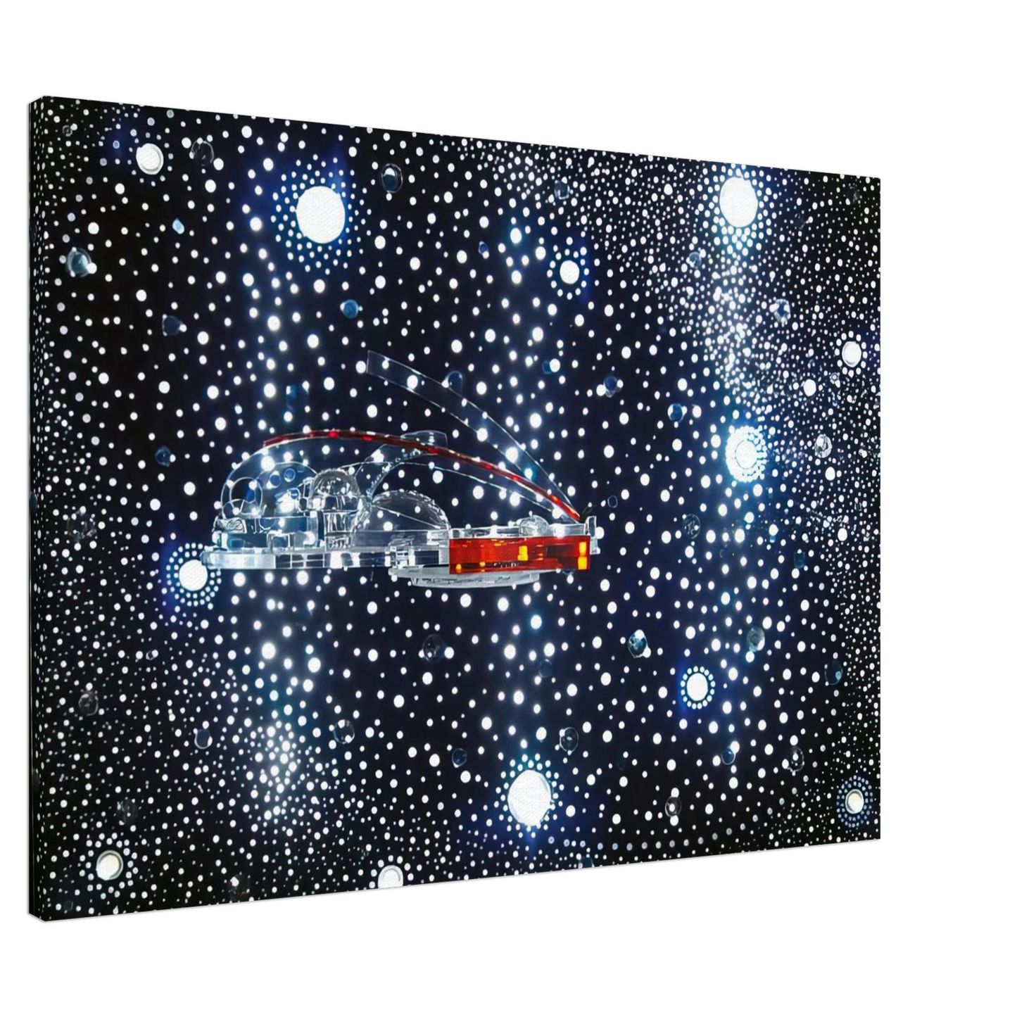 Gyula Kosice - Constellation and Habitat of the Hydrospatial City, - 1973 Canvas - 20x30 cm / 8x12 inches-canvas