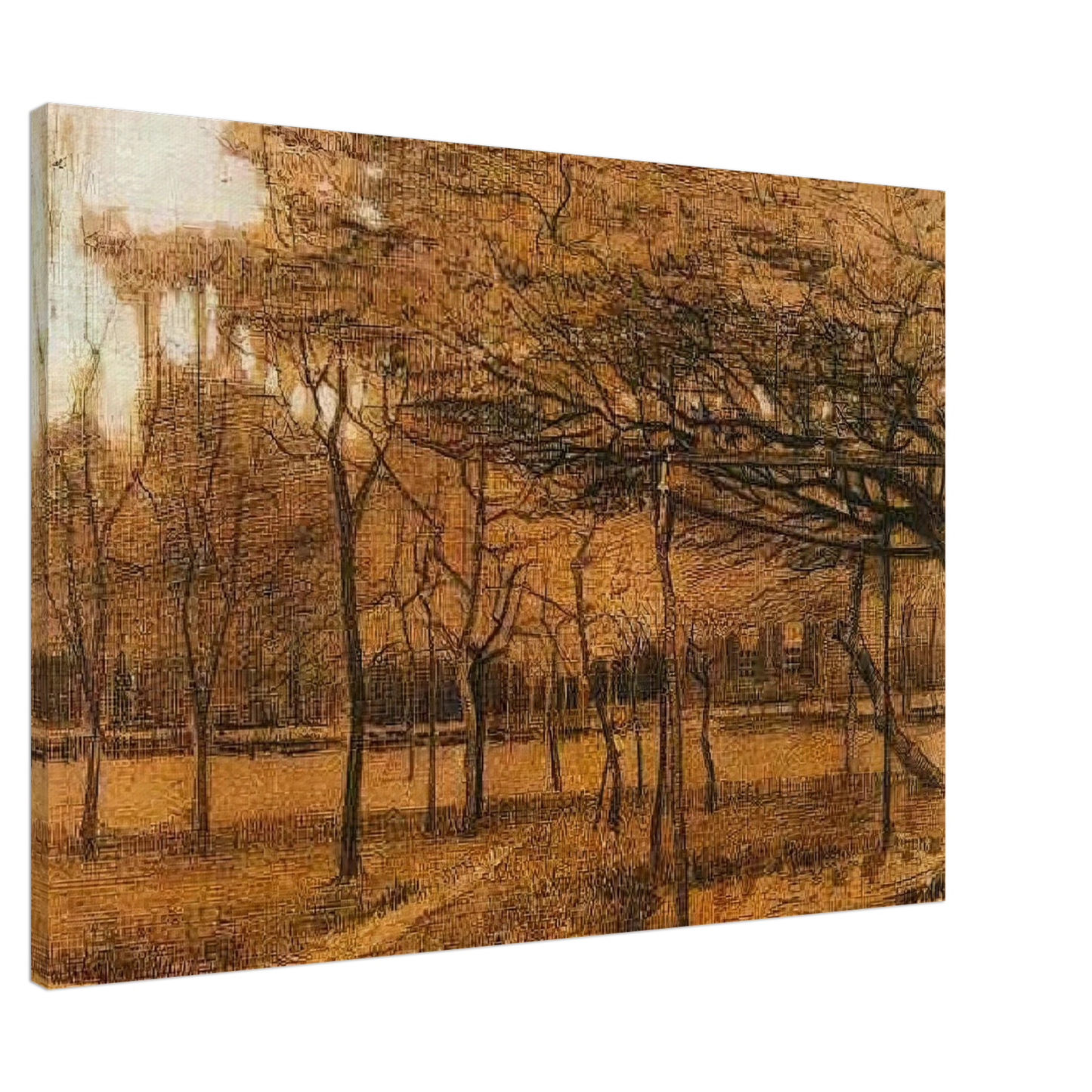 Vincent van Gogh - Landscape with Trees Canvas - 20x30 cm / 8x12 inches-canvas