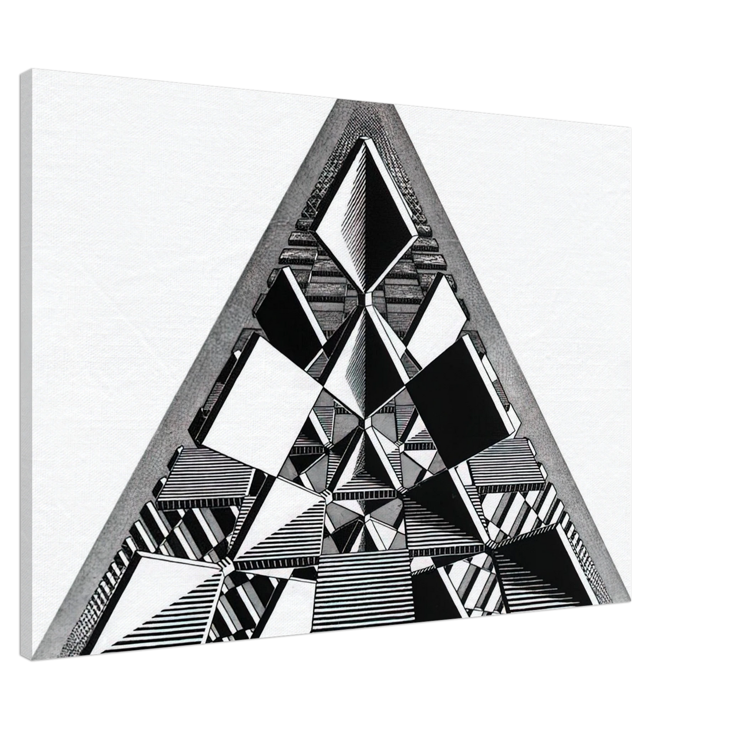MC Escher - THREE INTERSECTING PLANES Canvas - 20x30 cm / 8x12 inches-canvas