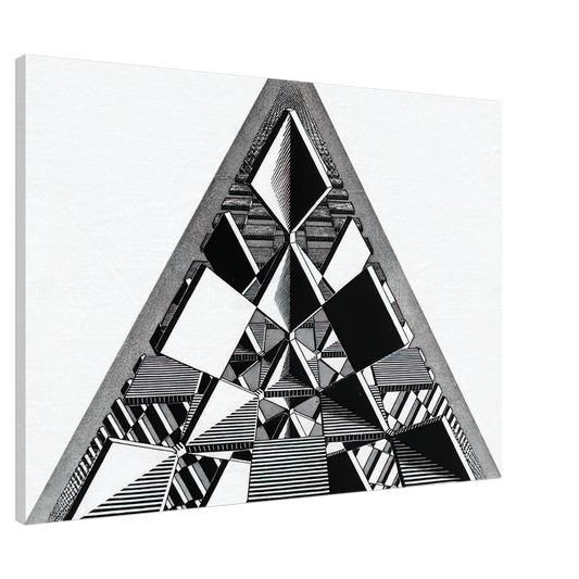 MC Escher - THREE INTERSECTING PLANES Canvas - 20x30 cm / 8x12 inches-canvas