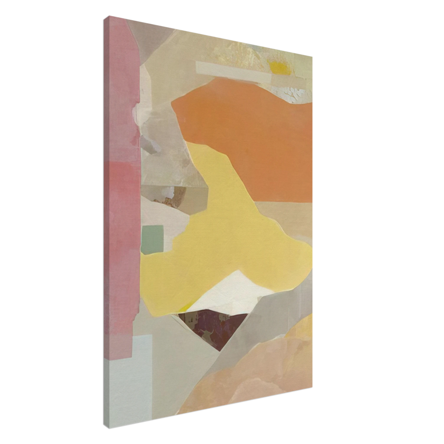 Kenzo Okada - Red and Orange - 1968 Canvas - 20x30 cm / 8x12 inches-canvas