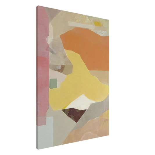 Kenzo Okada - Red and Orange - 1968 Canvas - 20x30 cm / 8x12 inches-canvas