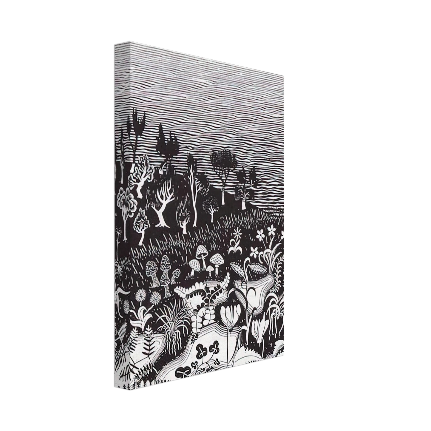 MC Escher - THE 3RD DAY OF THE CREATION Canvas - 70x100 cm / 28x40 inches-canvas