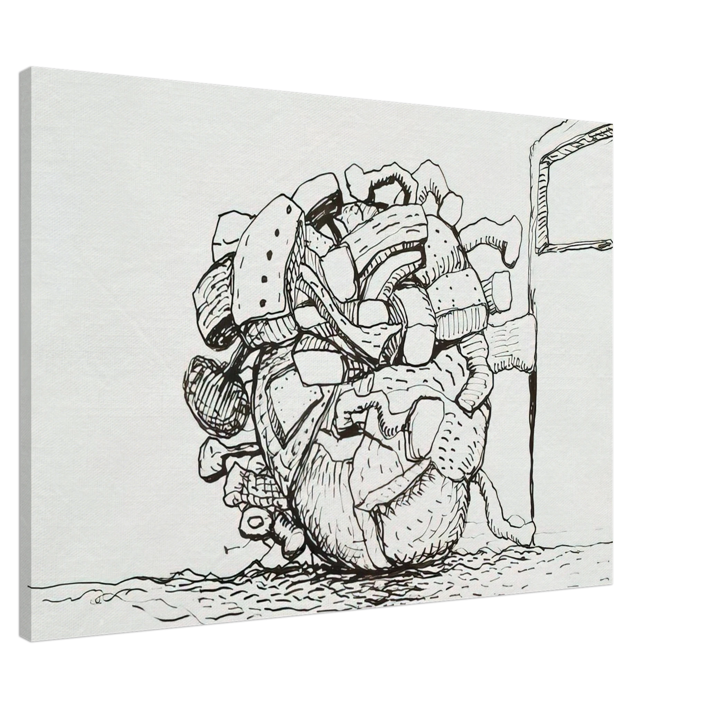 Philip Guston - UNTITLED 1 Canvas - 20x30 cm / 8x12 inches-canvas