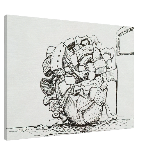 Philip Guston - UNTITLED 1 Canvas - 20x30 cm / 8x12 inches-canvas