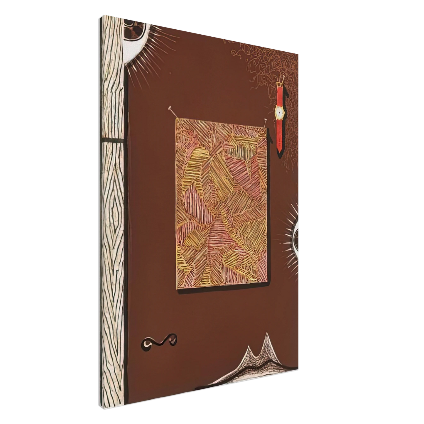 Jasper Johns - FACE WITH WATCH 1996 Canvas - 20x30 cm / 8x12 inches-canvas