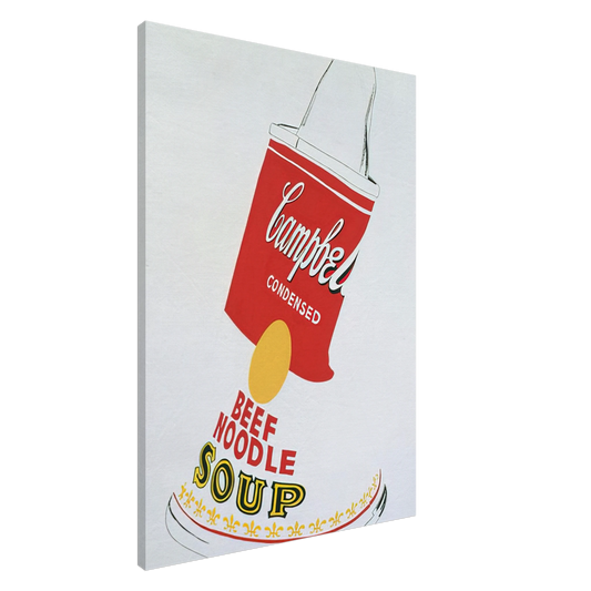 Andy Warhol - Crushed Campbell's Soup Can  Beef Noodle  Canvas - 20x30 cm / 8x12 inches-canvas