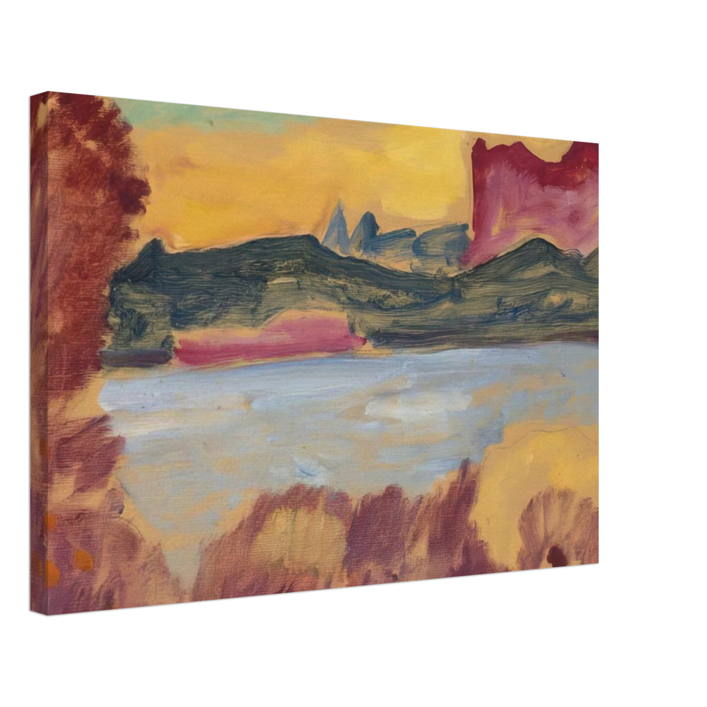 Alexej von Jawlensky - LANDSCHAFT GENFER SEE 1915 Canvas - 40x60 cm / 16x24 inches-canvas