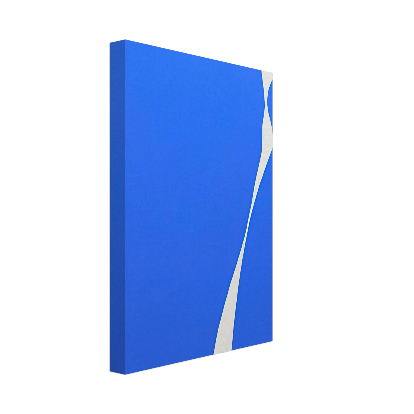 Adja Yunkers - White On Blue II - 1969 Canvas - 40x60 cm / 16x24 inches-canvas