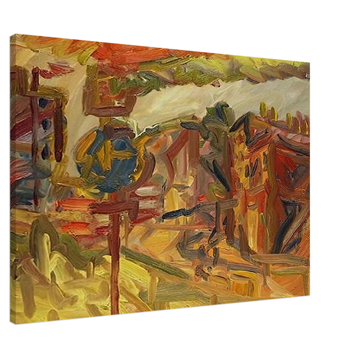 Frank Auerbach - THE AWNING Canvas - 20x30 cm / 8x12 inches-canvas