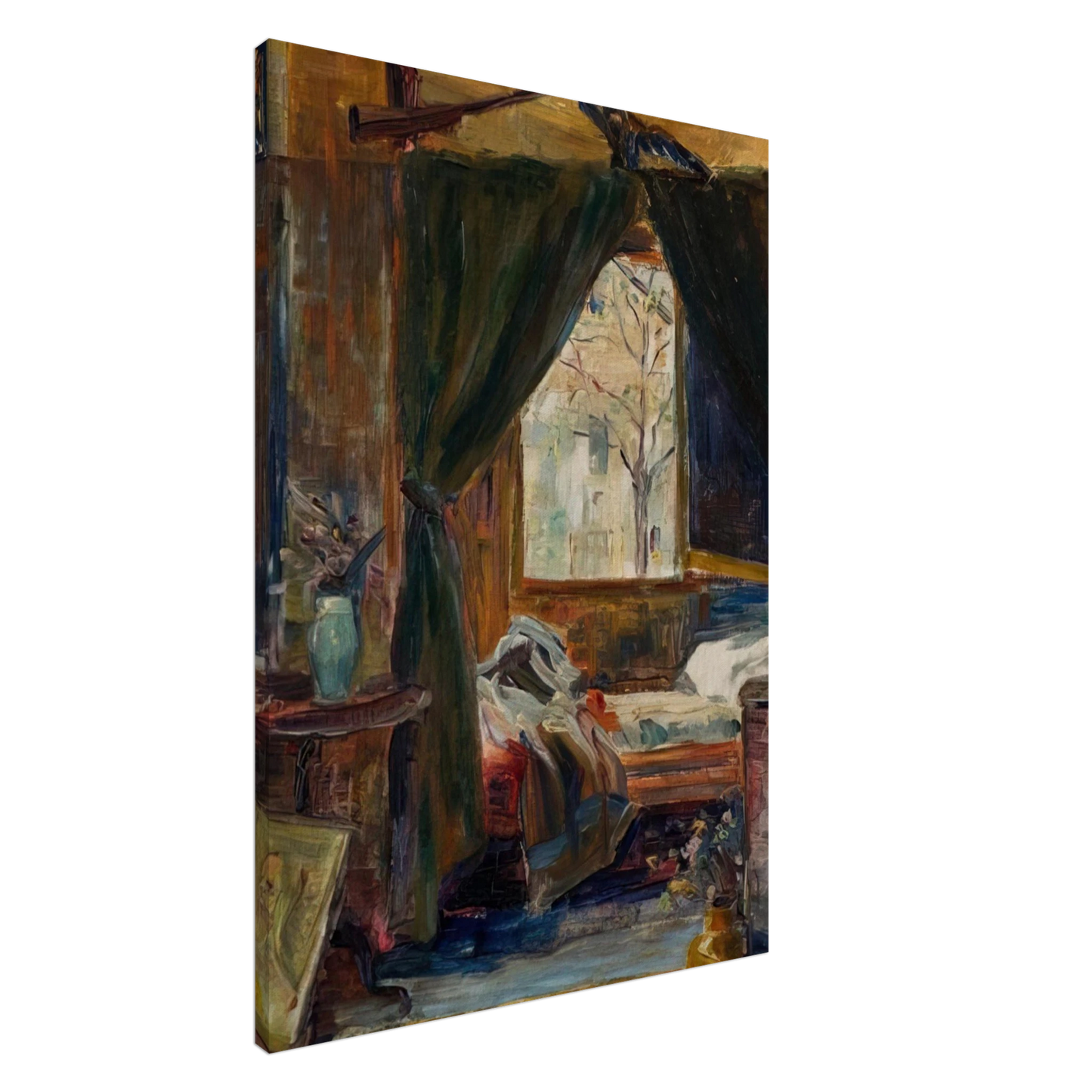 Tarsila do Amaral - Interior of the Atelier De Auteuil Canvas - 20x30 cm / 8x12 inches-canvas