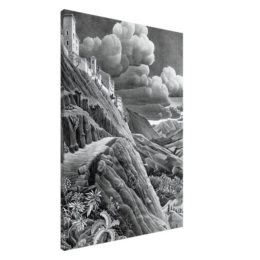 MC Escher - CASTROVALVA Canvas - 20x30 cm / 8x12 inches-canvas